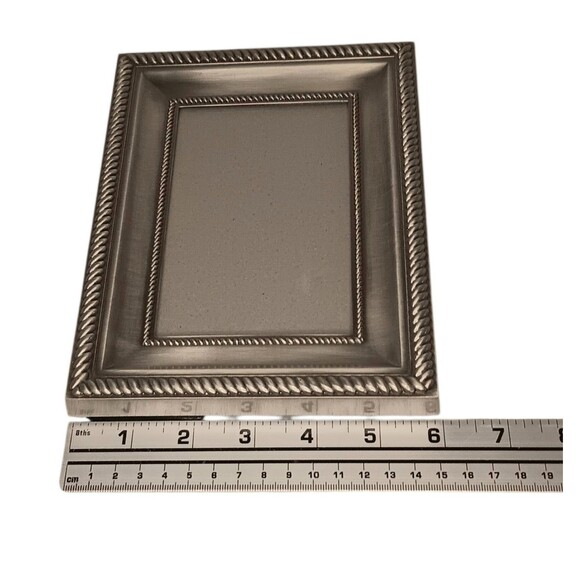 Silver Braided Metal Photo Frame 8" x 6" Photo Size 5.25" x 3.25" By Sixtrees - Picture 11 of 13